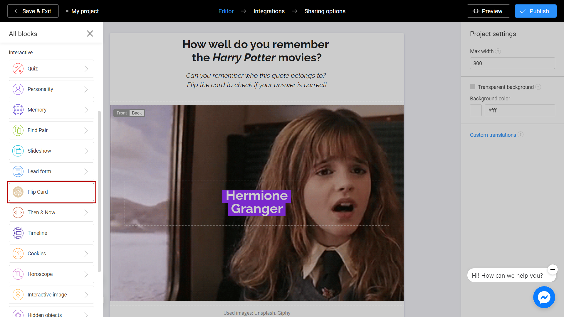 How to create a Flip Card Game Interacty Help Center